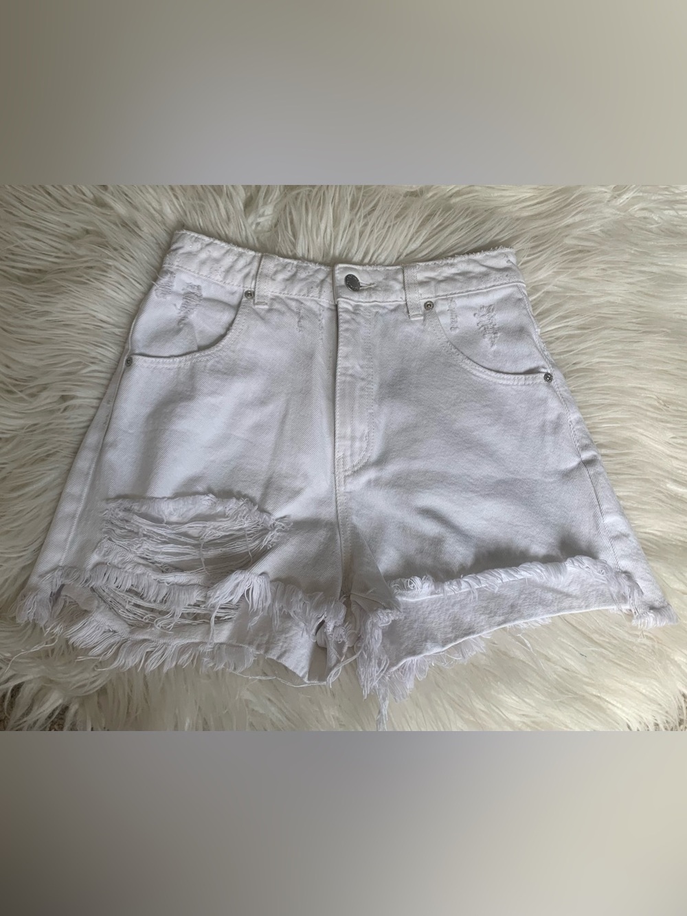 Rolla's Dusters Short Vintage White Worn Size 26